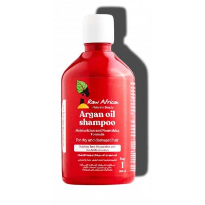 RAW AFRICAN ARGAN OIL MOISTURIZING & NOURISHING SHAMPOO FORMULA FOR DRY & DAMAGED HAIR 500 ML